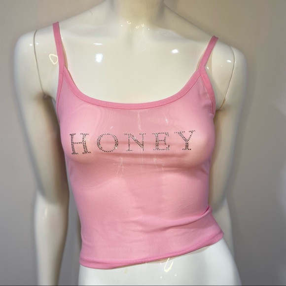 Forever 21 cropped HONEY mesh tank - Picture 3 of 4